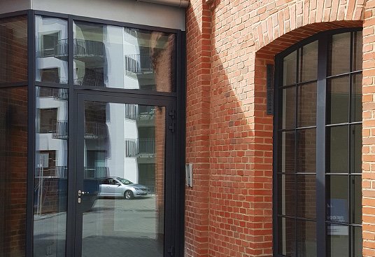 Aluprof MB-78EI double-leaf fire-rated aluminium door installation