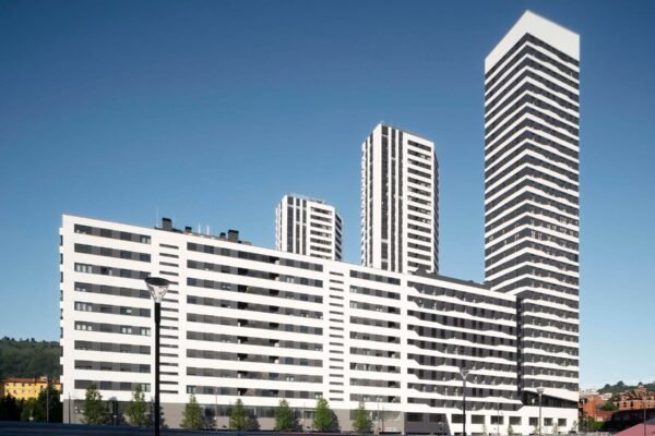 Aluminium curtain wall facade at Bizkaia Dorrea - Garellano Tower 4, Bilbao